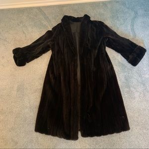 Genuine Mink Brown Fur Coat